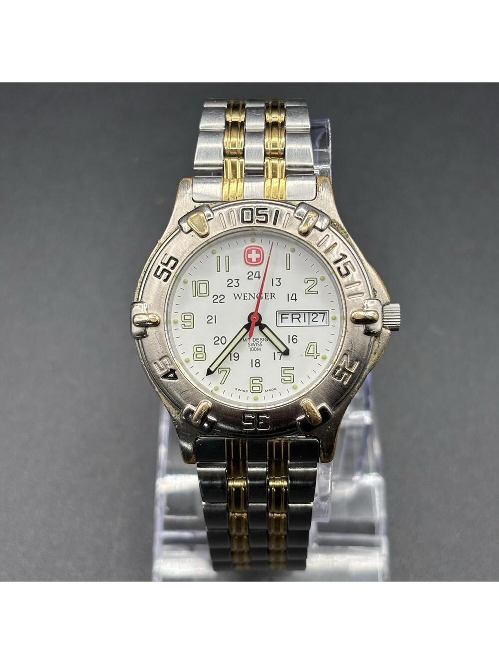 Wenger SMT Design Two-Tone Day/Date 40mm Swiss Watch w/ White Dial 096.0685